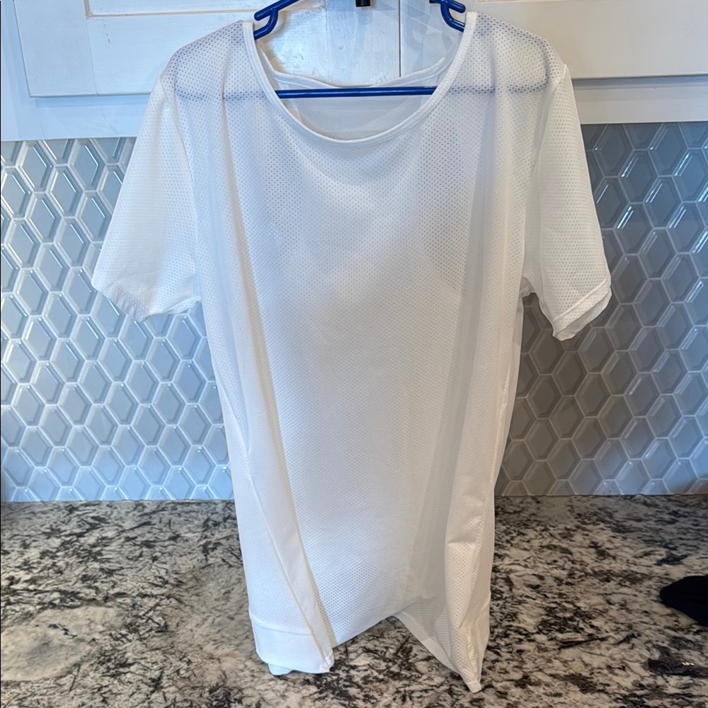 White Mesh Womens Shirt